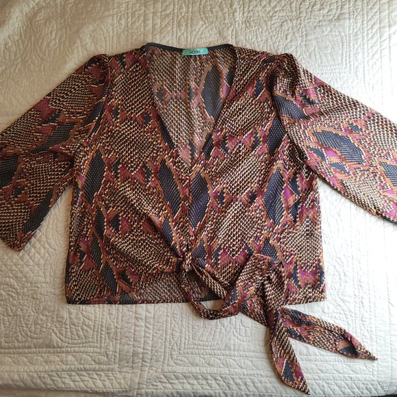 Karlie Tops - Snakeskin print top